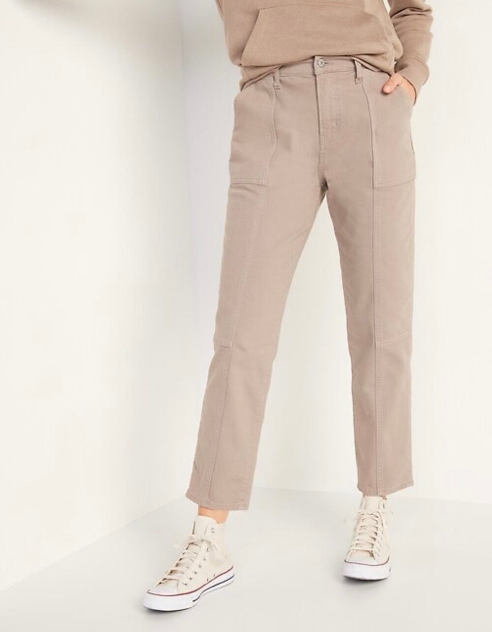 Extra High-Waisted Sky-Hi Straight Utility Jeans Size 8